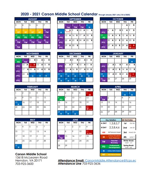 Fairfax County Calendar 2022